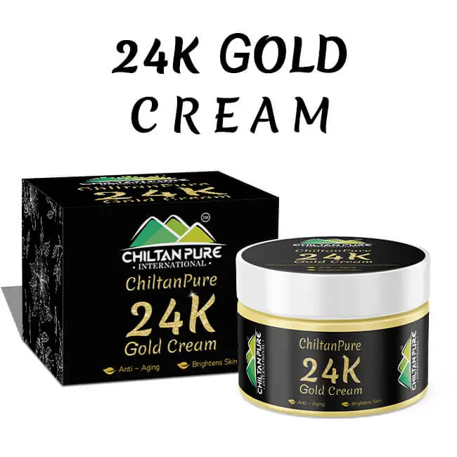 24K Gold Cream by Chiltan Pure - Intense Hydration and Anti-Aging Benefits