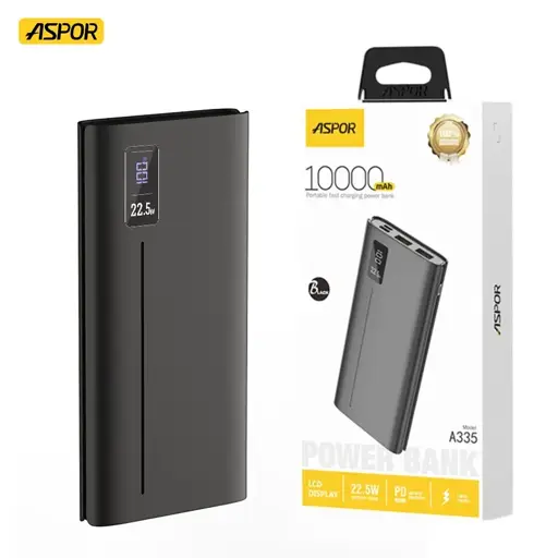 Aspor A335 Power Bank 10000mah 22.5w Pd+qc 3.0 With Lcd Digital Display1