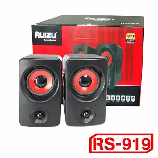 Computer Speaker Ruizu 2.0 919 Genuine Speaker ( Black & Red Color )