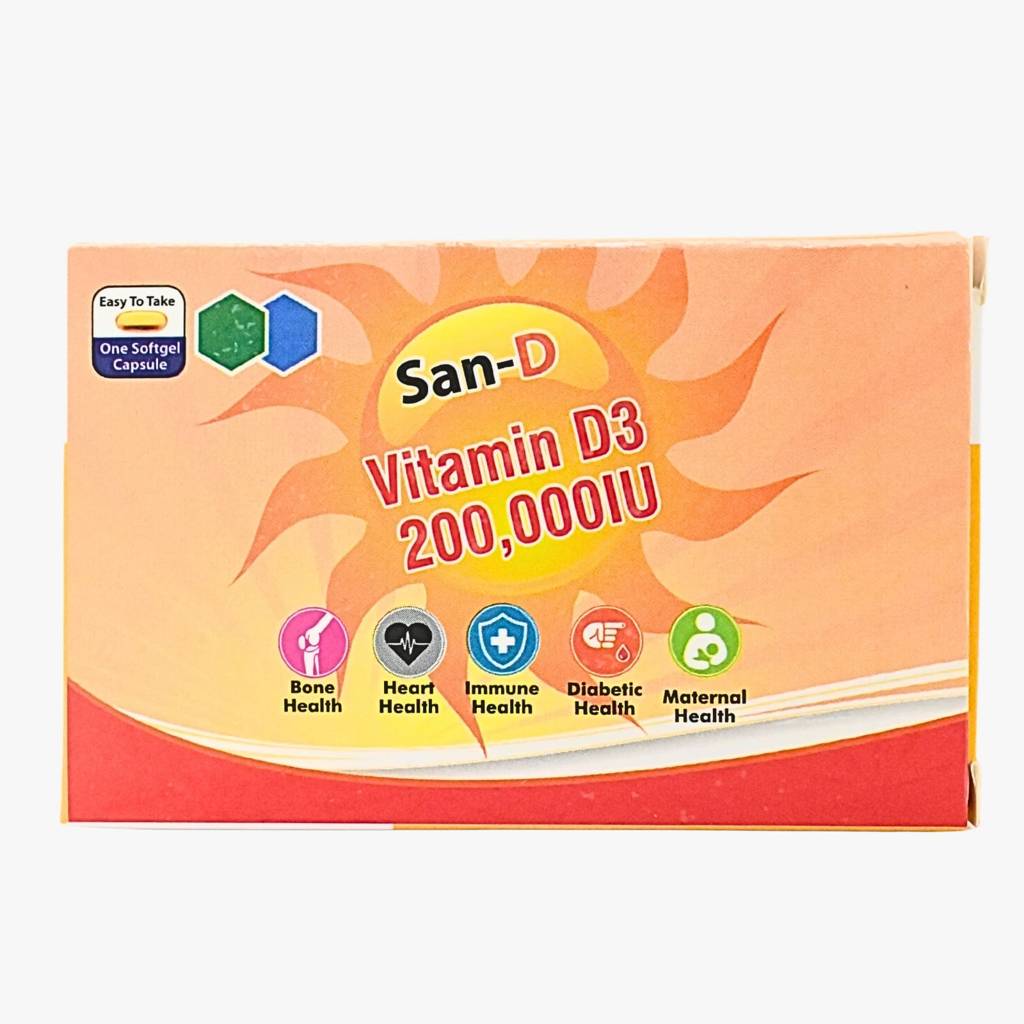 SAN-D Vitamin D3 200,000 IU – High Strength Vitamin D capsule