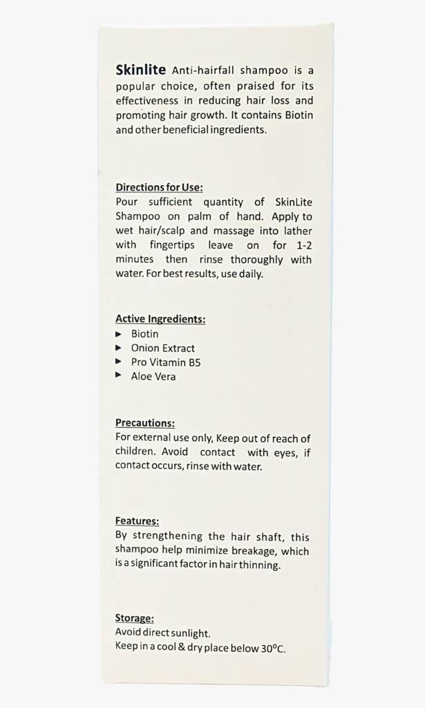 Skinlite Anti-Hairfall Shampoo – Hair Fall Control &amp; Strengthening Care