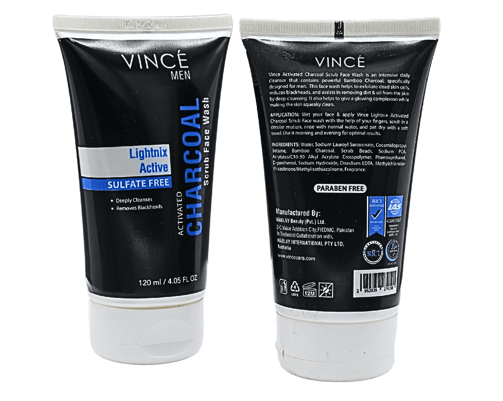 Activated Charcoal Scrub Face Wash for Men